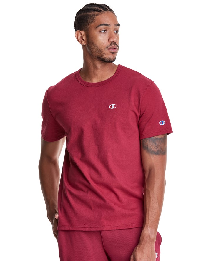 Champion Heritage C Logo T-Shirt Heren - Rood - Belgie 7316PBKLV